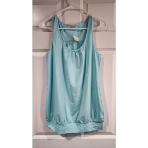Beyove Medium Blue Round Neck Racerback Sleeveless Athletic Imperfections NWT